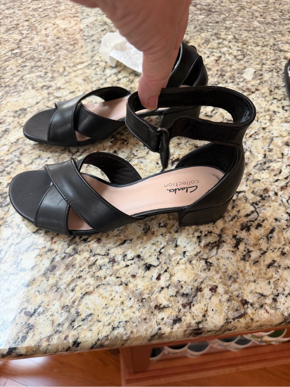 Mossimo Supply Co. Black Strappy Low Block Heel Sandals